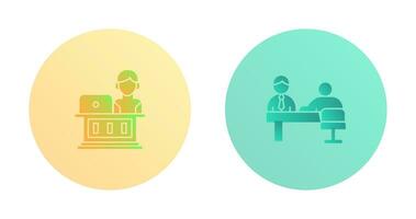 Employee and Evaluating work Icon vector