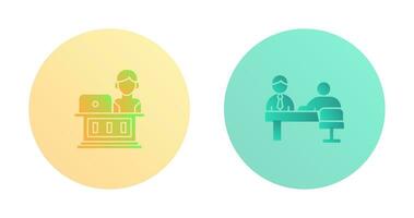 Employee and Evaluating work Icon vector