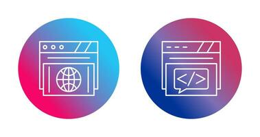 Browser and Message Icon vector
