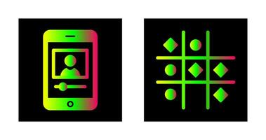 log and Tic Tac Toe Icon vector