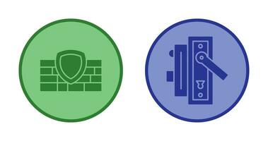 Firewall and Door Handle Icon vector