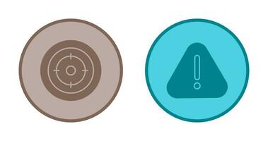 Target and Warning Icon vector