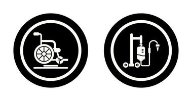 Wheel Chair and Intravenous Icon vector