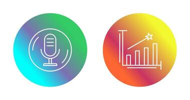 Microphone and Line Bars Icon vector