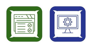 Web Browser and Monitor Screen Icon vector