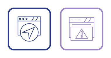 Navigation and Alert Icon vector