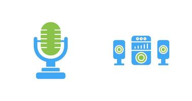 Microphone and Sound System Icon vector