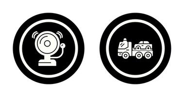 Fire Alarm and Tow Truck Icon vector