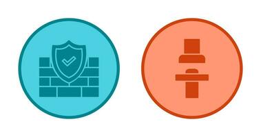 Firewall and Seat  Icon vector