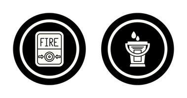 Fire Button and Water Bucket Icon vector