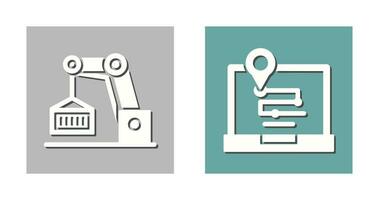 crane and placeholder Icon vector