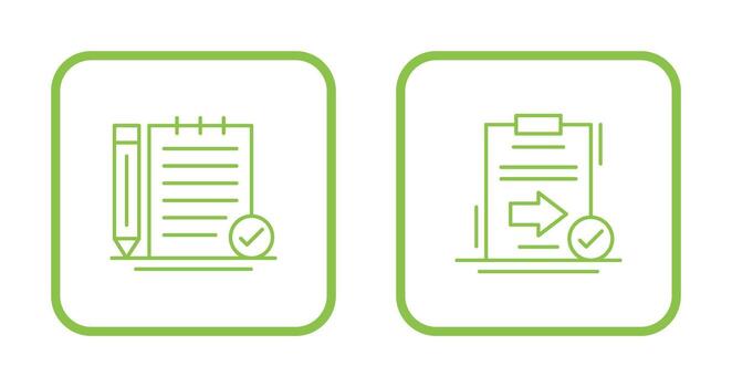 Check Notes and Send Icon vector