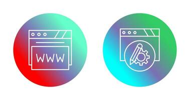 Setting and Web Browser Icon vector