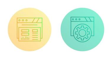 Dashboard and Browser Icon vector