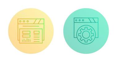 Dashboard and Browser Icon vector