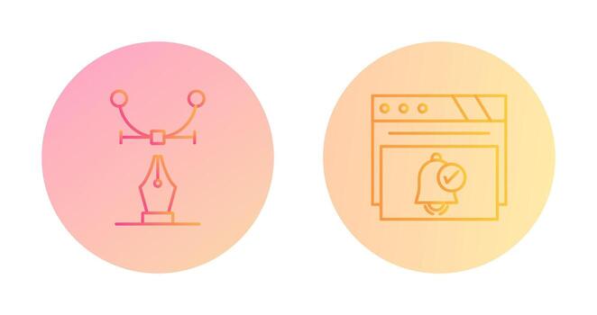 Web Design and Notification Icon vector