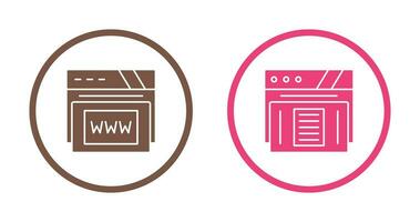 Www and Paper Icon vector