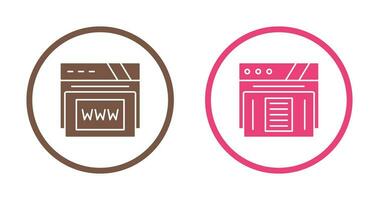 Www and Paper Icon vector