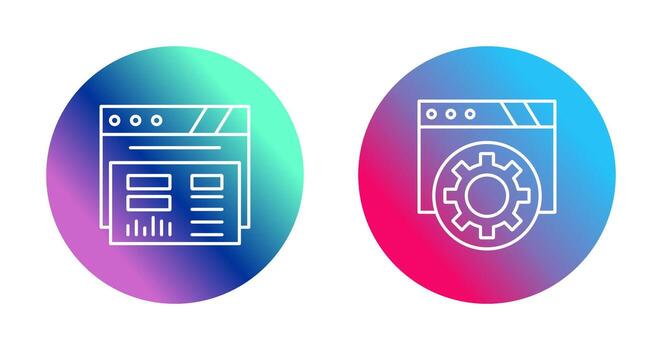 Dashboard and Browser Icon vector