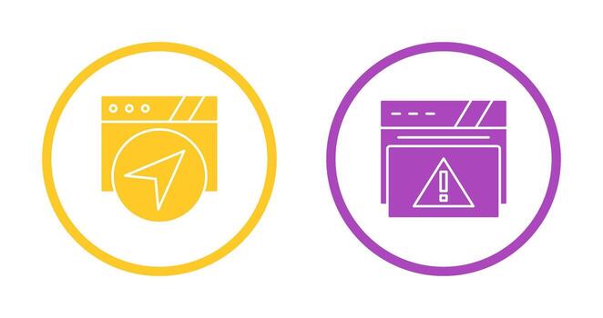 Navigation and Alert Icon vector