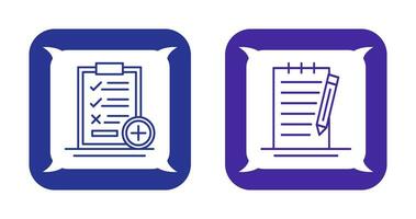 Medical Examination List and Check Up List Icon vector