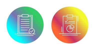 Selected and Diagram Icon vector