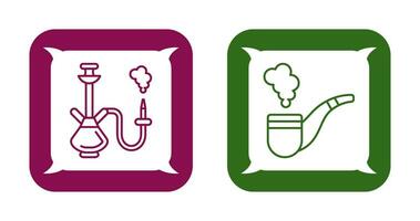 Hookah and Smoke Pipe Icon vector