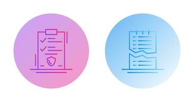 Approved and Corrupted List Icon vector