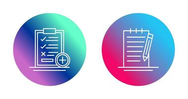 Medical Examination List and Check Up List Icon vector