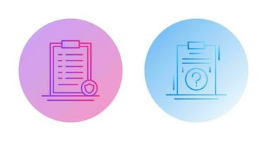 List Protection and Question Icon vector