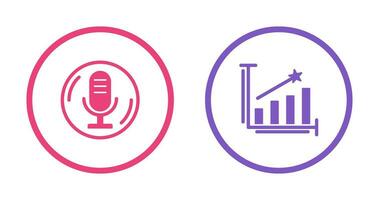 Microphone and Line Bars Icon vector