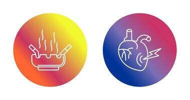 Heart Attack and hashtray Icon vector