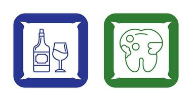 Wine and Caries Icon vector