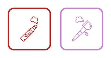 Electronic Cigarette and Pipe Of Peace Icon vector