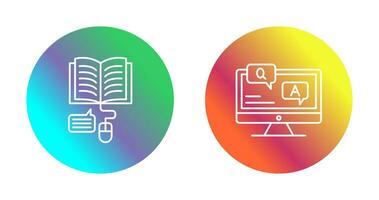 Online Learning and Faq Icon vector