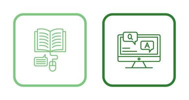 Online Learning and Faq Icon vector