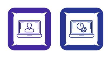 Flex Time and Online Lesson Icon vector