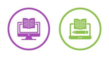 Digital Learning and Written Icon vector