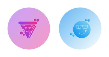 Pizza and Cool Icon vector