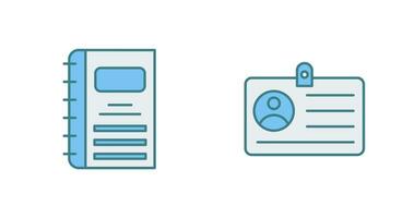 Notebook and CardSnack and Money Icon vector