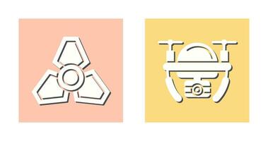 lander and camera drone Icon vector