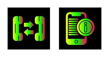 phone call and smartphone Icon vector