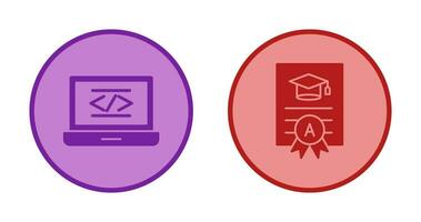 Coding and Report Card Icon vector