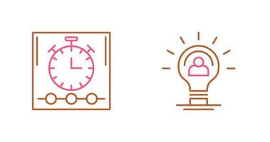 Time and Idea Icon vector
