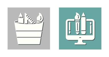 graphic tools and creative design Icon vector