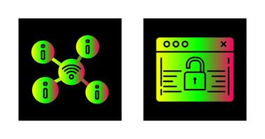 wifi and password Icon vector