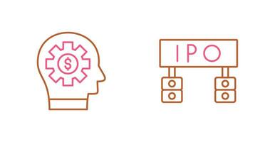 Thinking and Ipo Icon vector