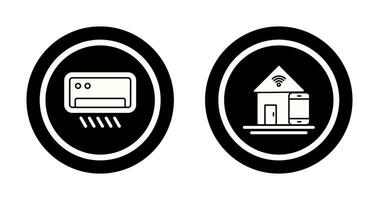 Air Conditioner and Home Automation Icon vector