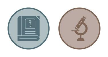 Information and Microscope Icon vector