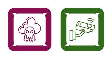 Cloud and Cctv Icon vector